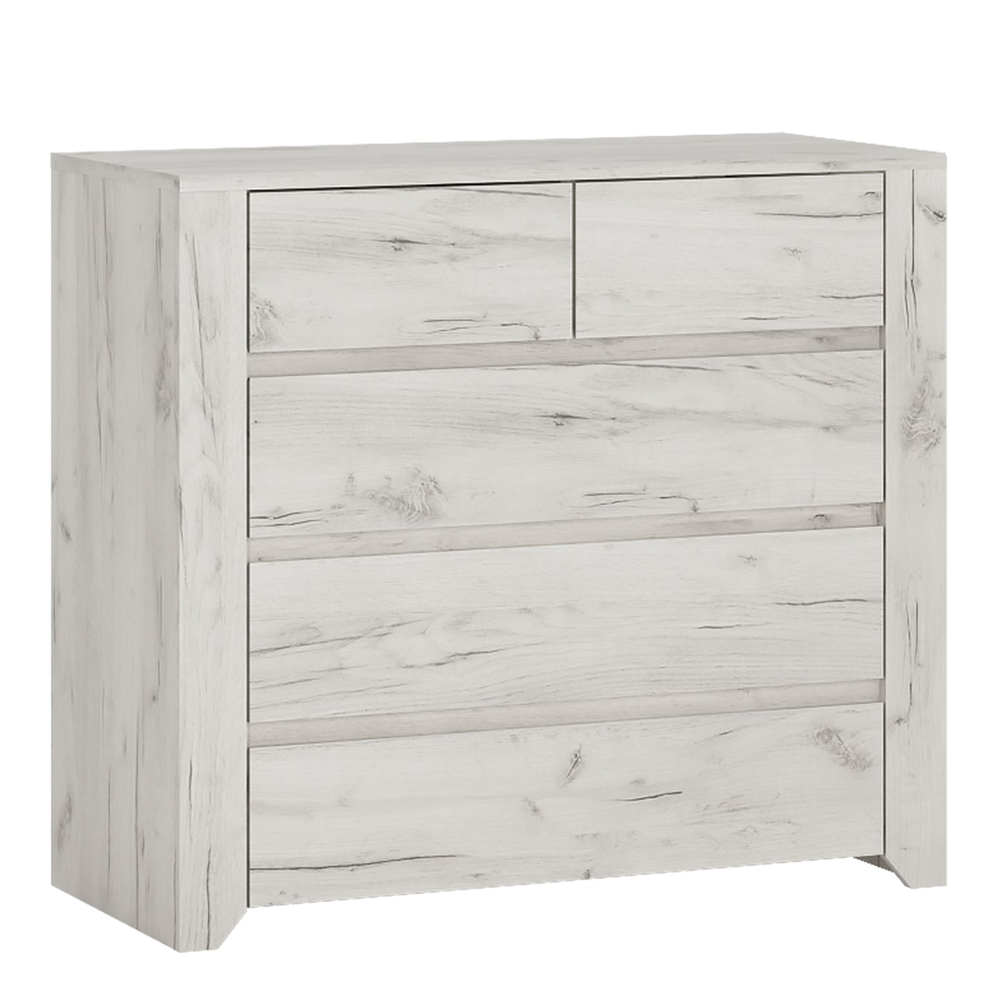 Angel Package - 1 Drawer Bedside Cabinet + 2+3 Chest of Drawers + 2 Door 2 Drawer Fitted Wardrobe