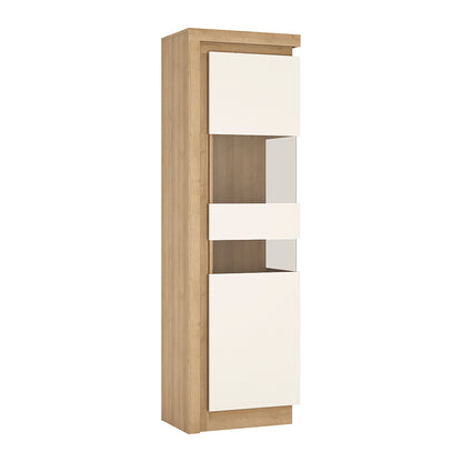 Lyon Tall Narrow Display Cabinet (RHD) (including LED lighting)
