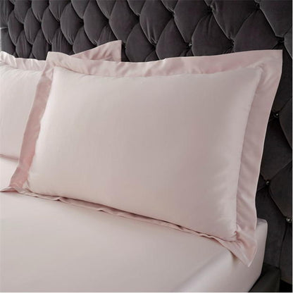 Catherine Lansfield Silky Soft Satin Oxford Pillow case Pair with envelope closure