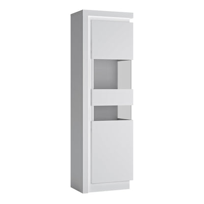 Lyon Tall Narrow Display Cabinet (RHD) (including LED lighting)