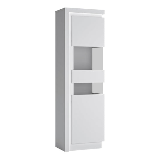 Lyon Tall Narrow Display Cabinet (RHD) (including LED lighting)