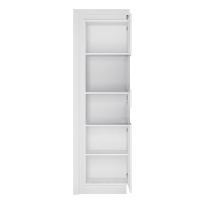 Lyon Tall Narrow Display Cabinet (LHD) (including LED lighting)