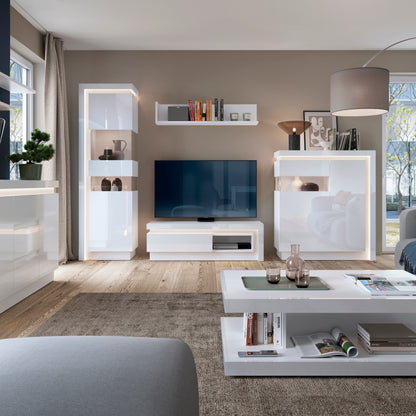 Lyon Tall Narrow Display Cabinet (RHD) (including LED lighting)