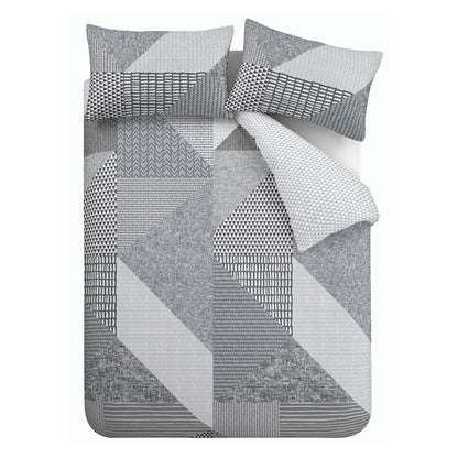 Catherine Lansfield Larsson Geo Reversible Duvet Cover Set with Pillowcases