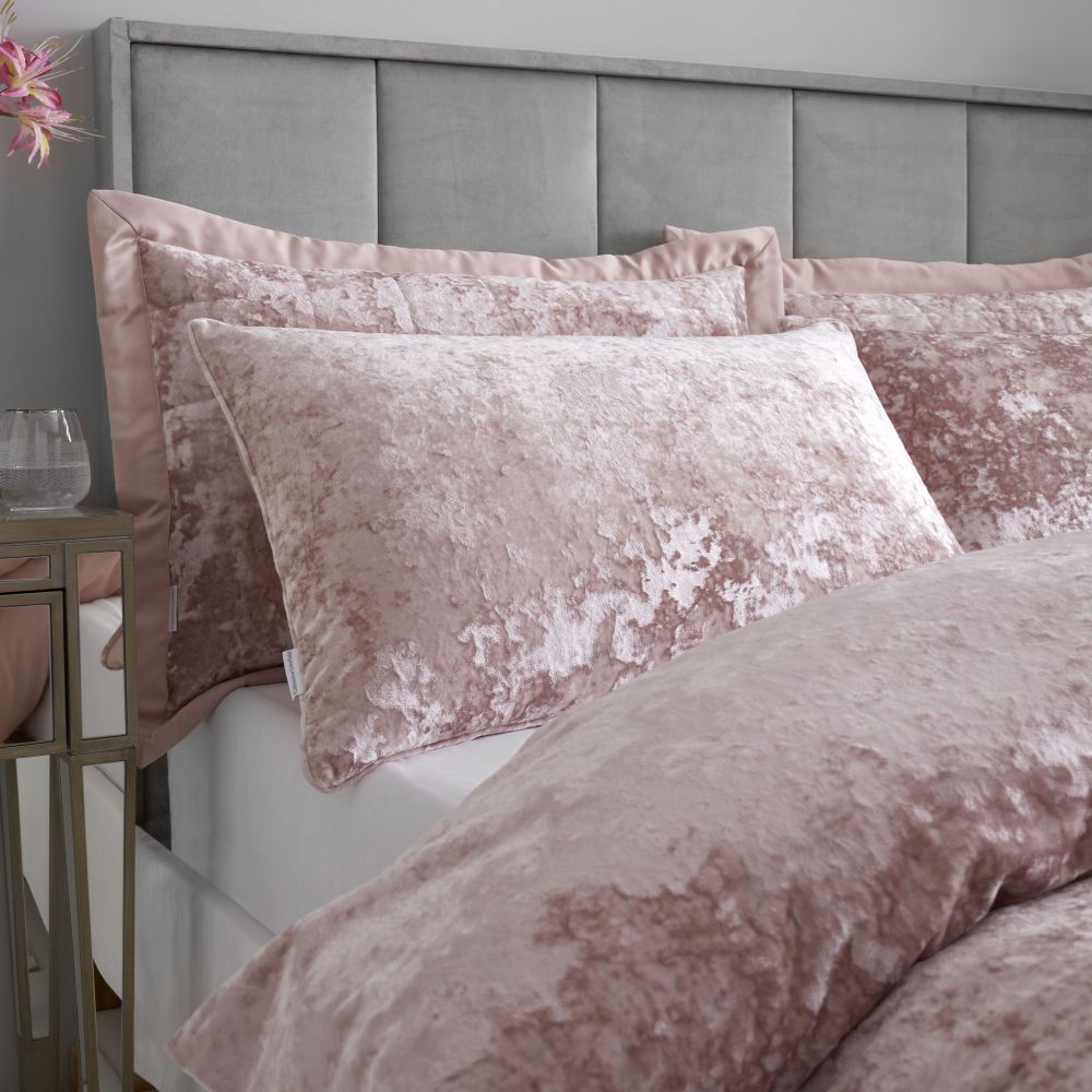 Catherine Lansfield Crushed Velvet Duvet Cover Set with Pillowcases