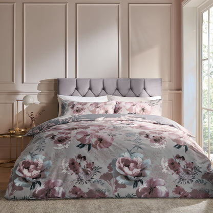 Catherine Lansfield Dramatic Floral Reversible Duvet Cover Set with Pillowcases