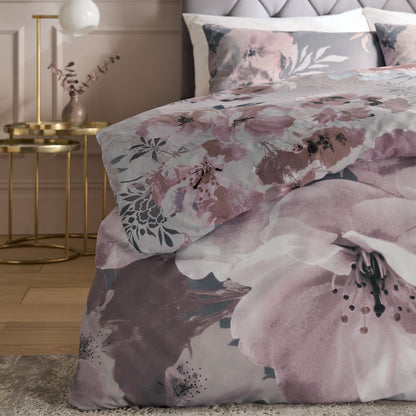 Catherine Lansfield Dramatic Floral Reversible Duvet Cover Set with Pillowcases