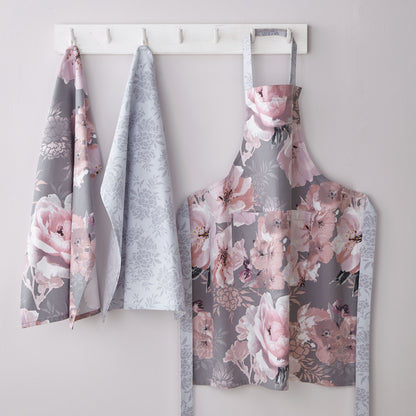 Catherine Lansfield Dramatic Floral Cotton Kitchen Tea Towel Pair