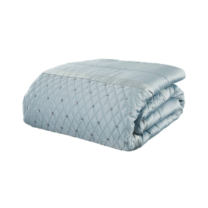 Catherine Lansfield Sequin Cluster Quilted Bedspread Silver Grey