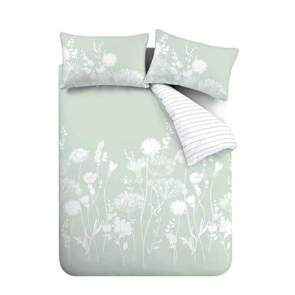 Catherine Lansfield Meadowsweet Floral Reversible Duvet Cover Set with Pillowcases