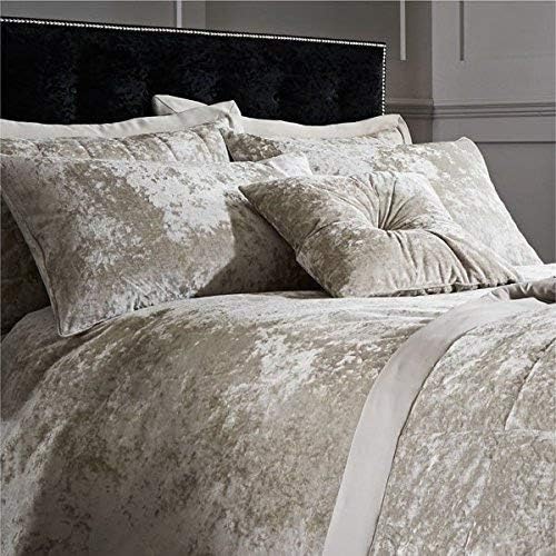 Catherine Lansfield Crushed Velvet Quilted Pillowsham Pair