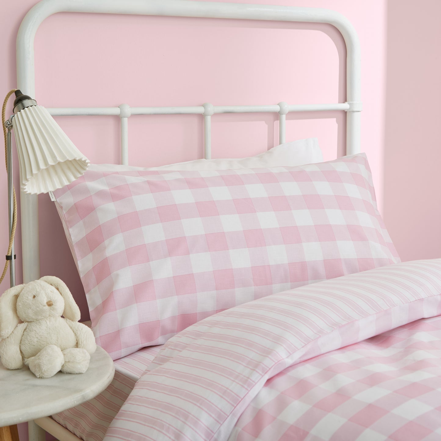 Bianca Check And Stripe Cotton Duvet Cover Set