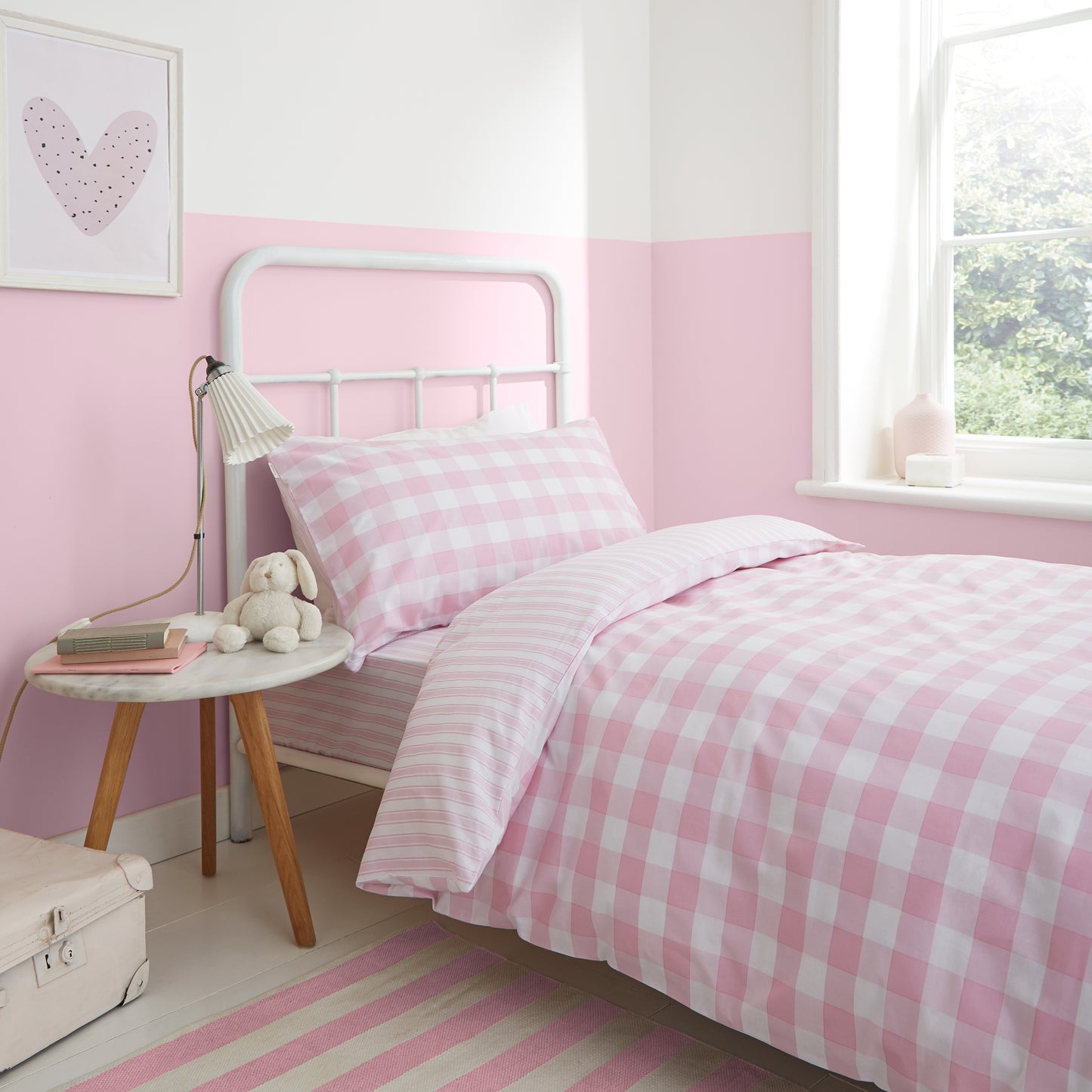 Bianca Check And Stripe Cotton Duvet Cover Set