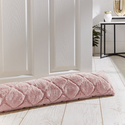 Catherine Lansfield Cosy Diamond Faux Fur Door Draught Excluder