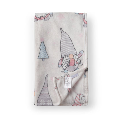 Catherine Lansfield Christmas Festive Gnomes Cosy Fleece Blanket Throw