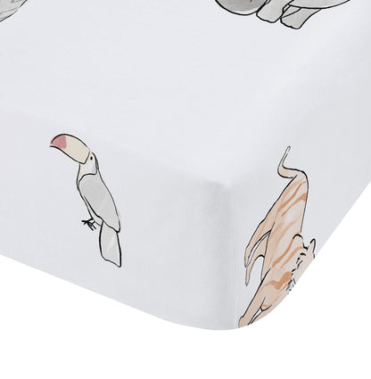 Bianca Zoo Animals Cotton Fitted Sheet