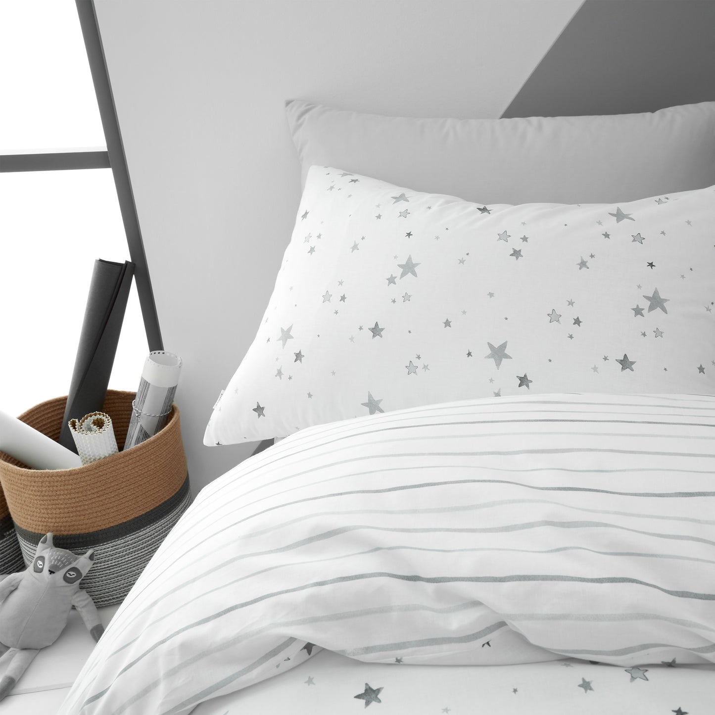 Bianca Stars Cotton Reversible Duvet Cover Set