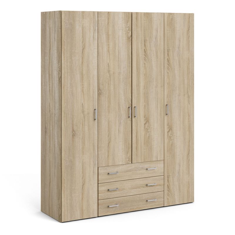 Space Wardrobe 4 Doors 3 Drawers in Oak 2001