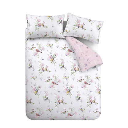 Catherine Lansfield Songbird Reversible Duvet Cover Set with Pillowcases