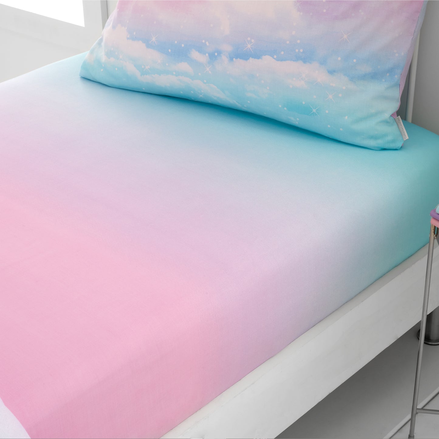 Catherine Lansfield Kids Ombre Rainbow Clouds Fitted Sheet