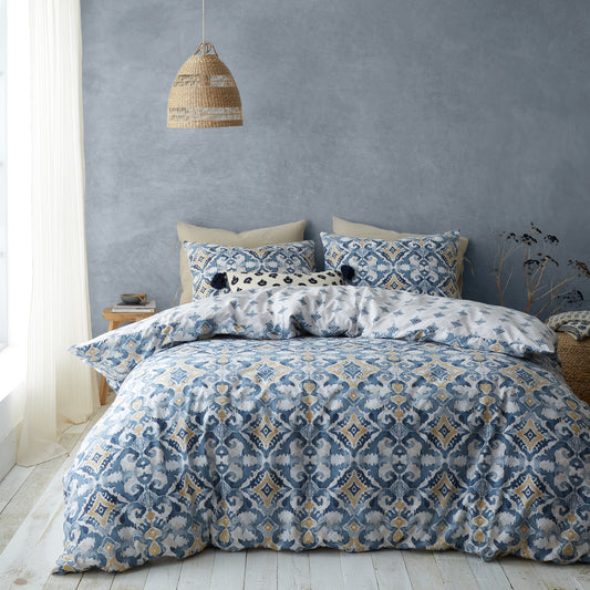 Pineapple Elephant Inara Ikat Reversible Duvet Cover Set with Pillowcases