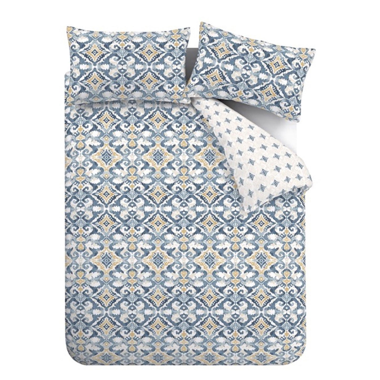 Pineapple Elephant Inara Ikat Reversible Duvet Cover Set with Pillowcases