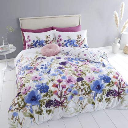 Catherine Lansfield Countryside Floral Reversible Duvet Cover Set with Pillowcases