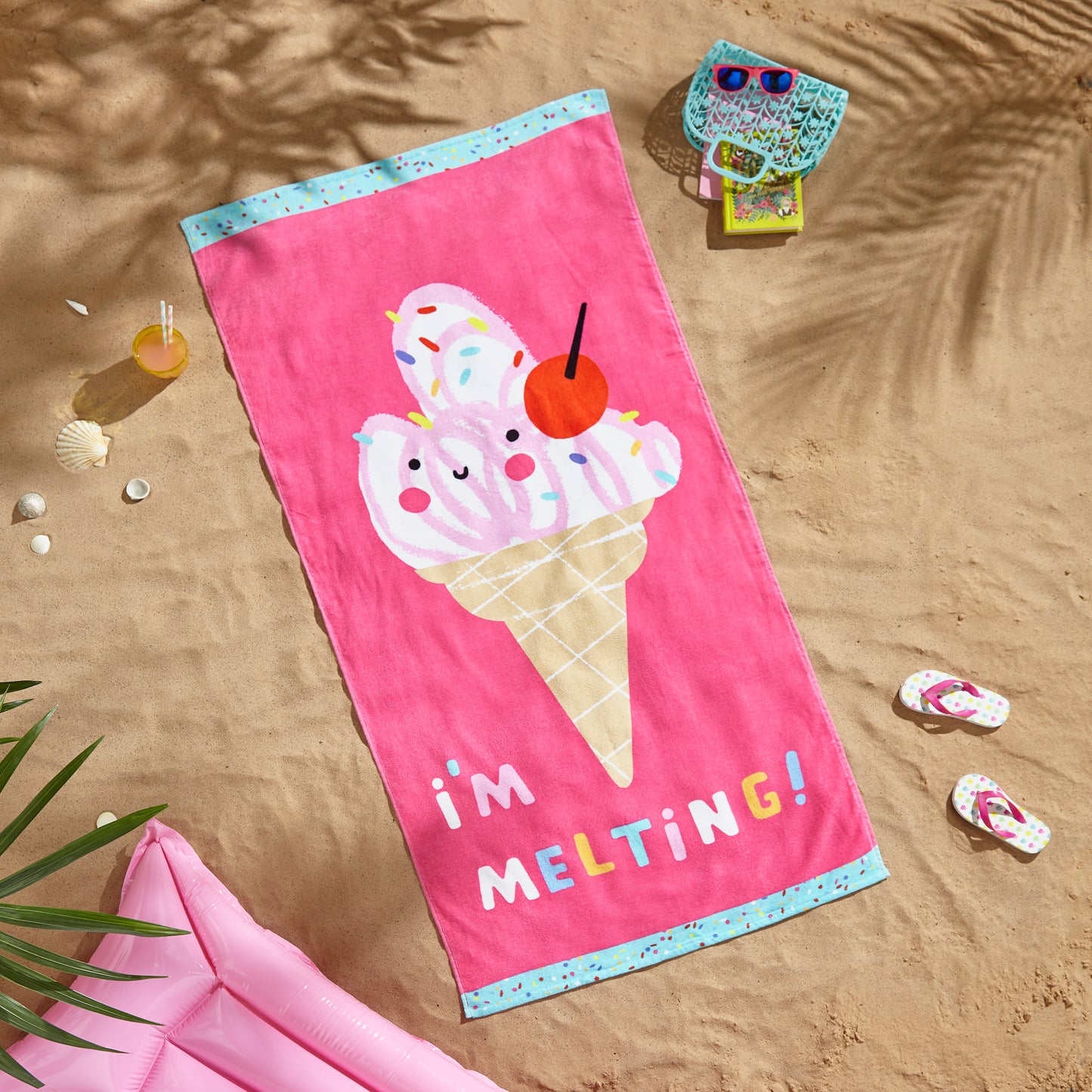 Catherine Lansfield I'm Melting Cotton Beach Towel