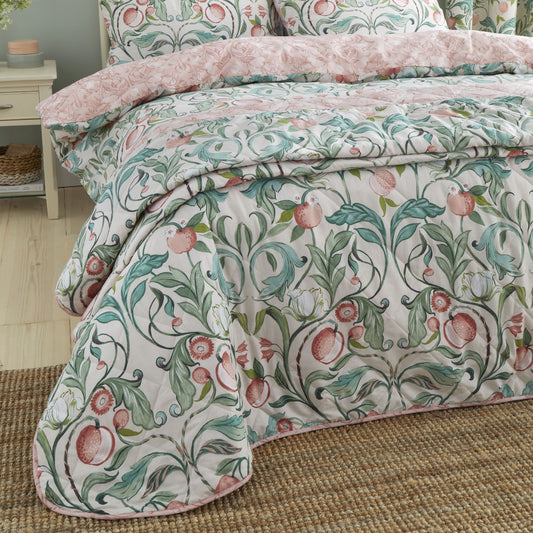 Catherine Lansfield Clarence Floral Reversible Quilted Bedspread