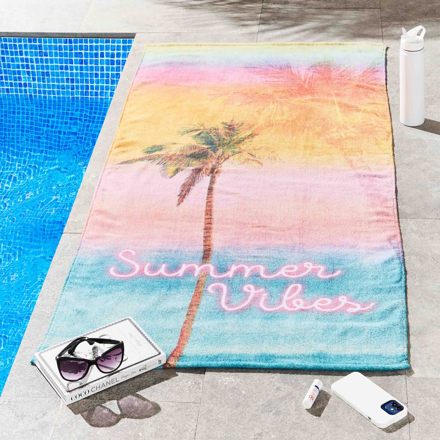 Sassy B Summer Vibes Cotton Beach Towel