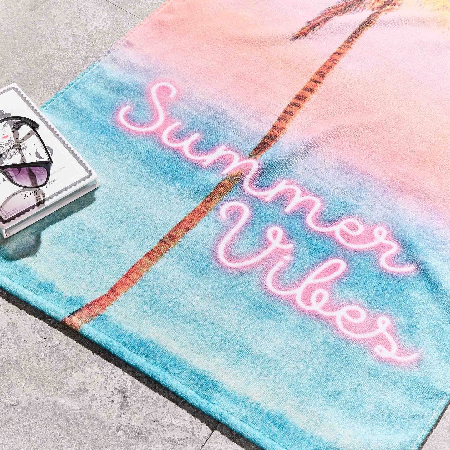 Sassy B Summer Vibes Cotton Beach Towel