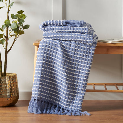 Catherine Lansfield Stab Stitch Blanket Throw