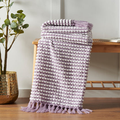 Catherine Lansfield Stab Stitch Blanket Throw