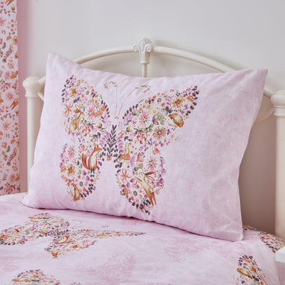 Catherine Lansfield Enchanted Butterfly Reversible Duvet Cover Set with Pillowcases