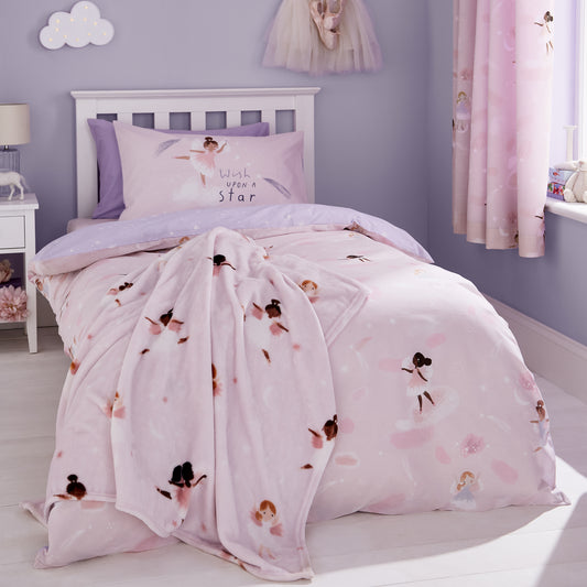 Catherine Lansfield Dancing Fairies Reversible Duvet Cover Set with Pillowcases