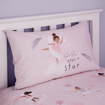 Catherine Lansfield Dancing Fairies Reversible Duvet Cover Set with Pillowcases