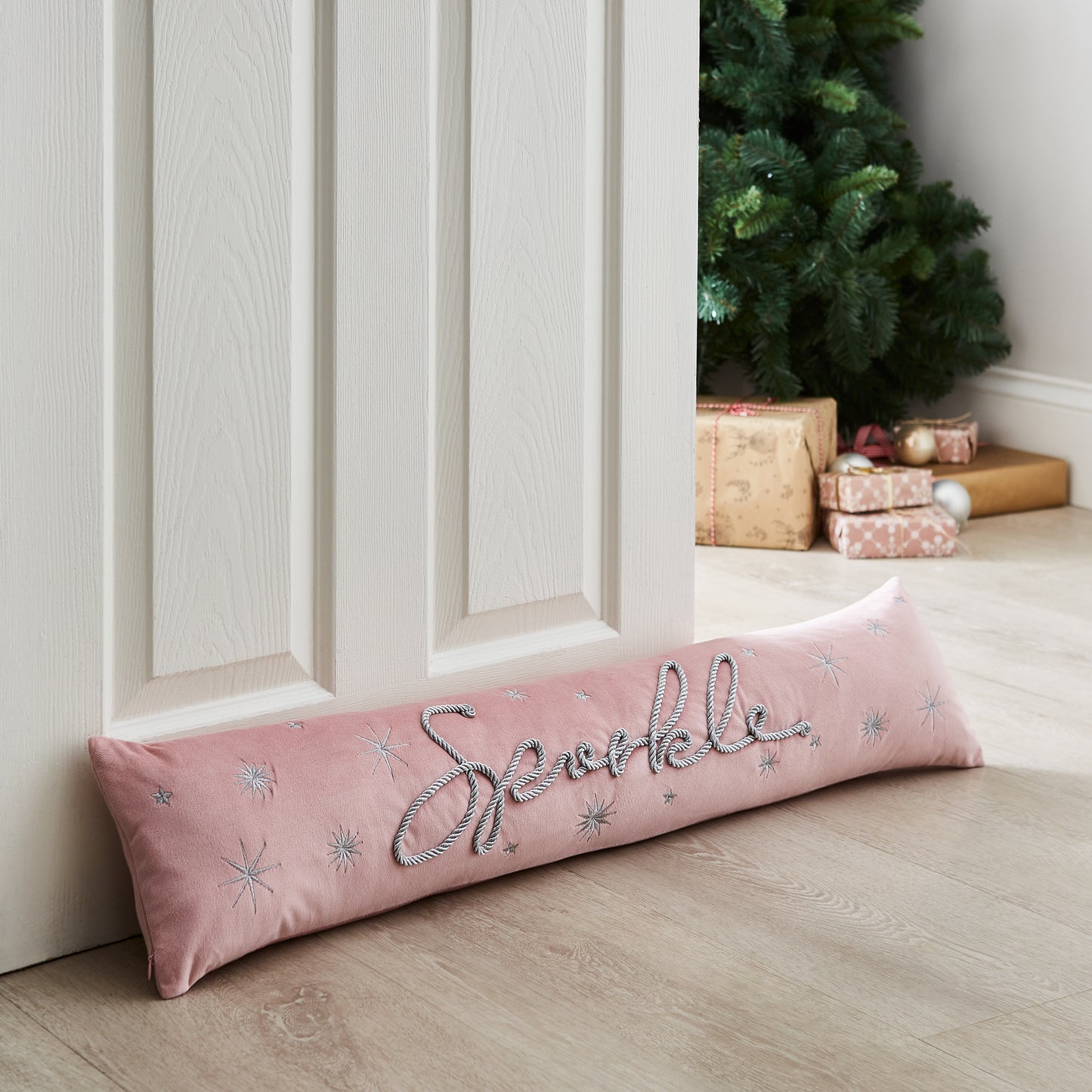 Catherine Lansfield Tufted Christmas Tree Door Draught Excluder