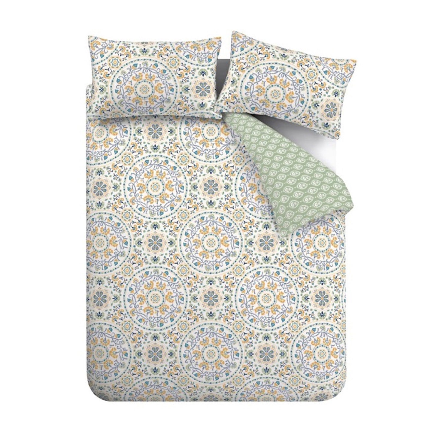 Pineapple Elephant Safiya Mandala Reversible Duvet Cover Set with Pillowcases