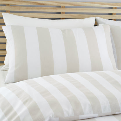 Catherine Lansfield Cove Stripe Reversible Duvet Cover Set with Pillowcases