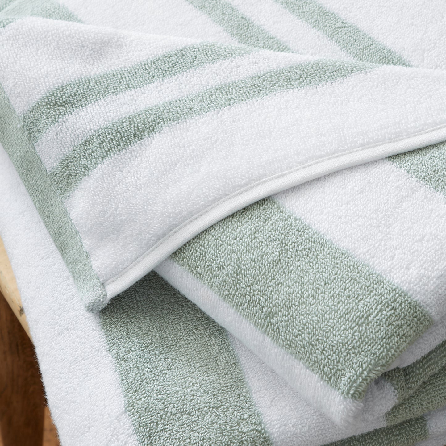 Bianca Reversible Stripe Cotton Jacquard Towel