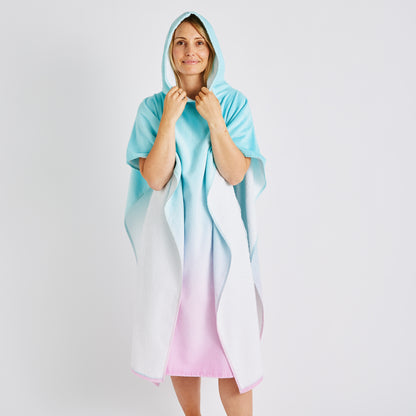 Catherine Lansfield Ombre Hooded Cotton Towel Poncho