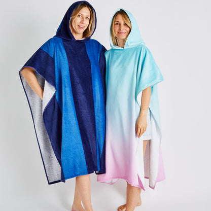 Catherine Lansfield Ombre Hooded Cotton Towel Poncho