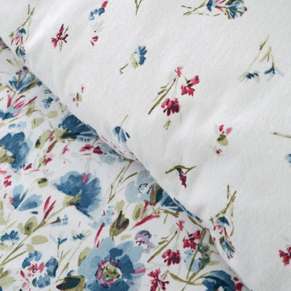 Bianca Brushed Cotton Ophelia Floral Reversible Duvet Cover Set