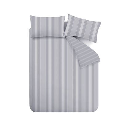 Bianca Brushed Cotton Ticking Stripe Reversible Duvet Cover Set