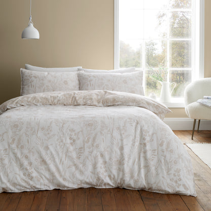 Bianca Brushed Cotton Floral Toile Duvet Cover Set