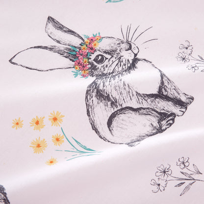 Catherine Lansfield Bunny Tails Ditsy Flowers Reversible Duvet Cover Set with Pillowcase