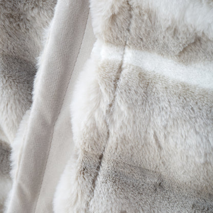 Catherine Lansfield Flint Cosy Faux Fur Blanket Throw