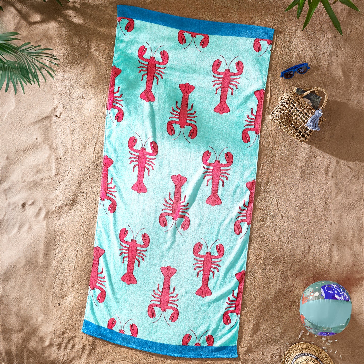 Catherine Lansfield Lobster Cotton Beach Towel