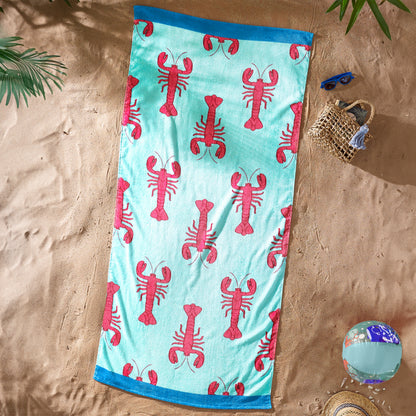 Catherine Lansfield Lobster Cotton Beach Towel