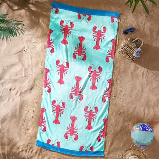 Catherine Lansfield Lobster Cotton Beach Towel